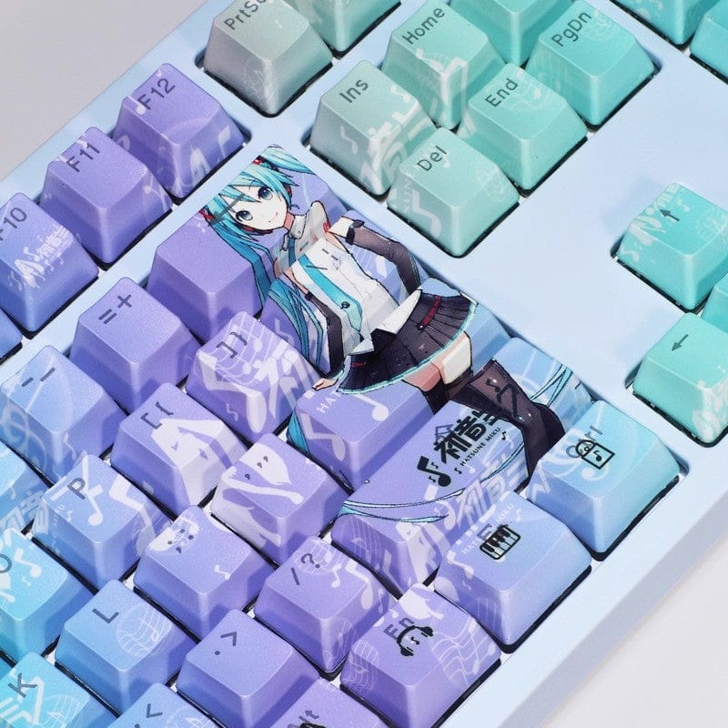 My Anime Keycaps Complete Set Project SEKAI: Hatsune Miku Blue Backlit Keycap Set