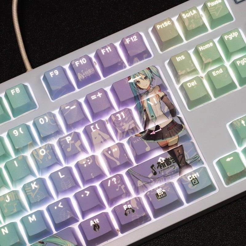 My Anime Keycaps Complete Set Project SEKAI: Hatsune Miku Blue Backlit Keycap Set