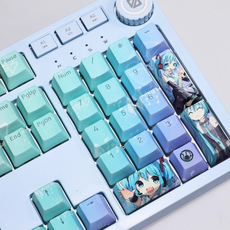 My Anime Keycaps Complete Set Project SEKAI: Hatsune Miku Blue Backlit Keycap Set