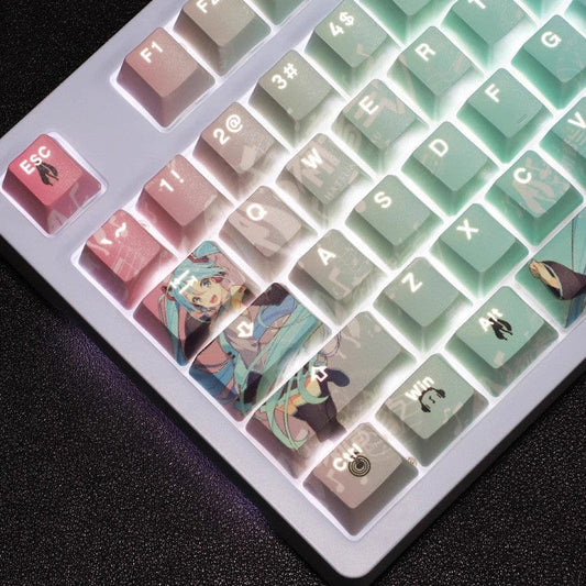 My Anime Keycaps Complete Set Project SEKAI: Hatsune Miku Blue Backlit Keycap Set