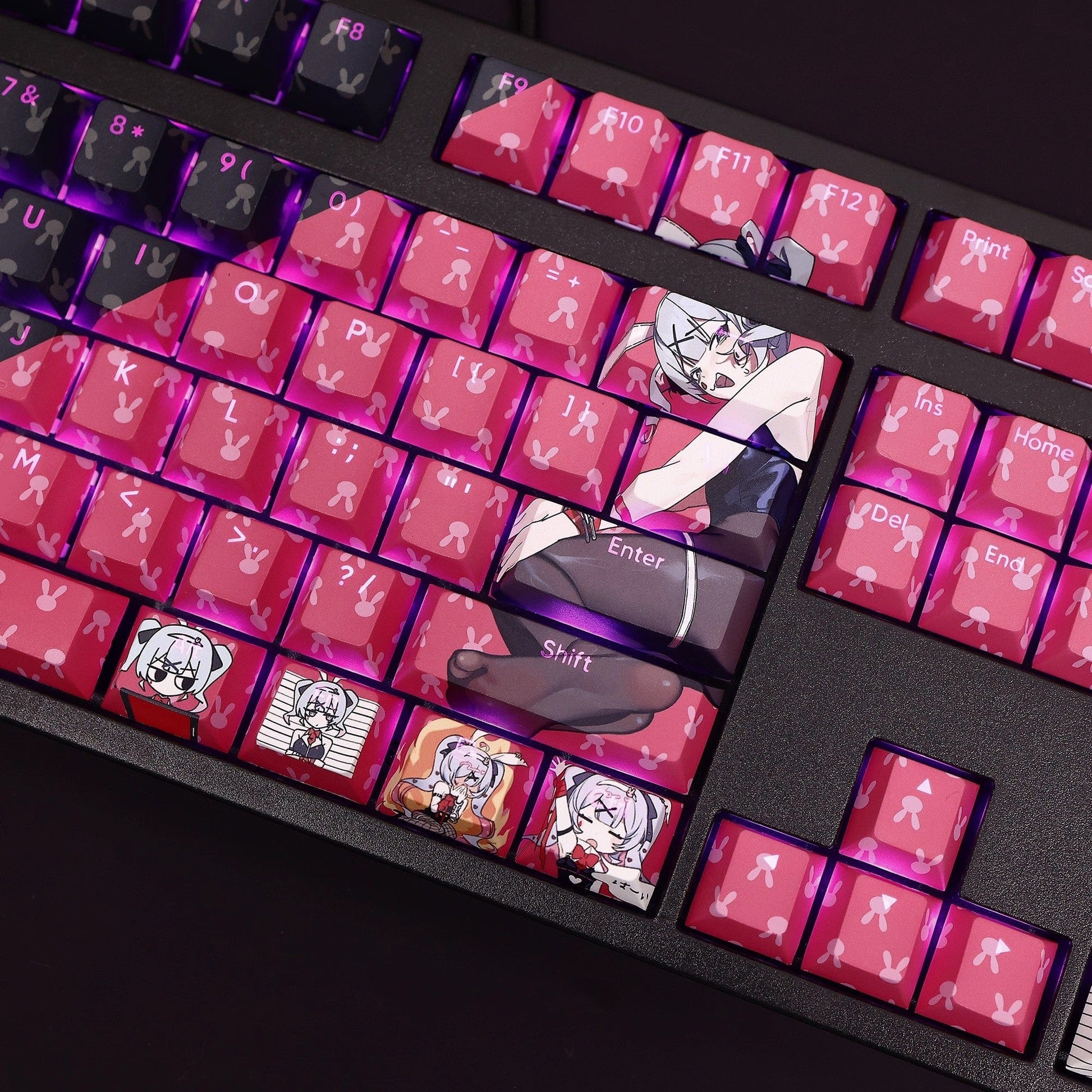 My Anime Keycaps Complete Set Project SEKAI: Hatsune Miku Pink Backlit Keycap Set