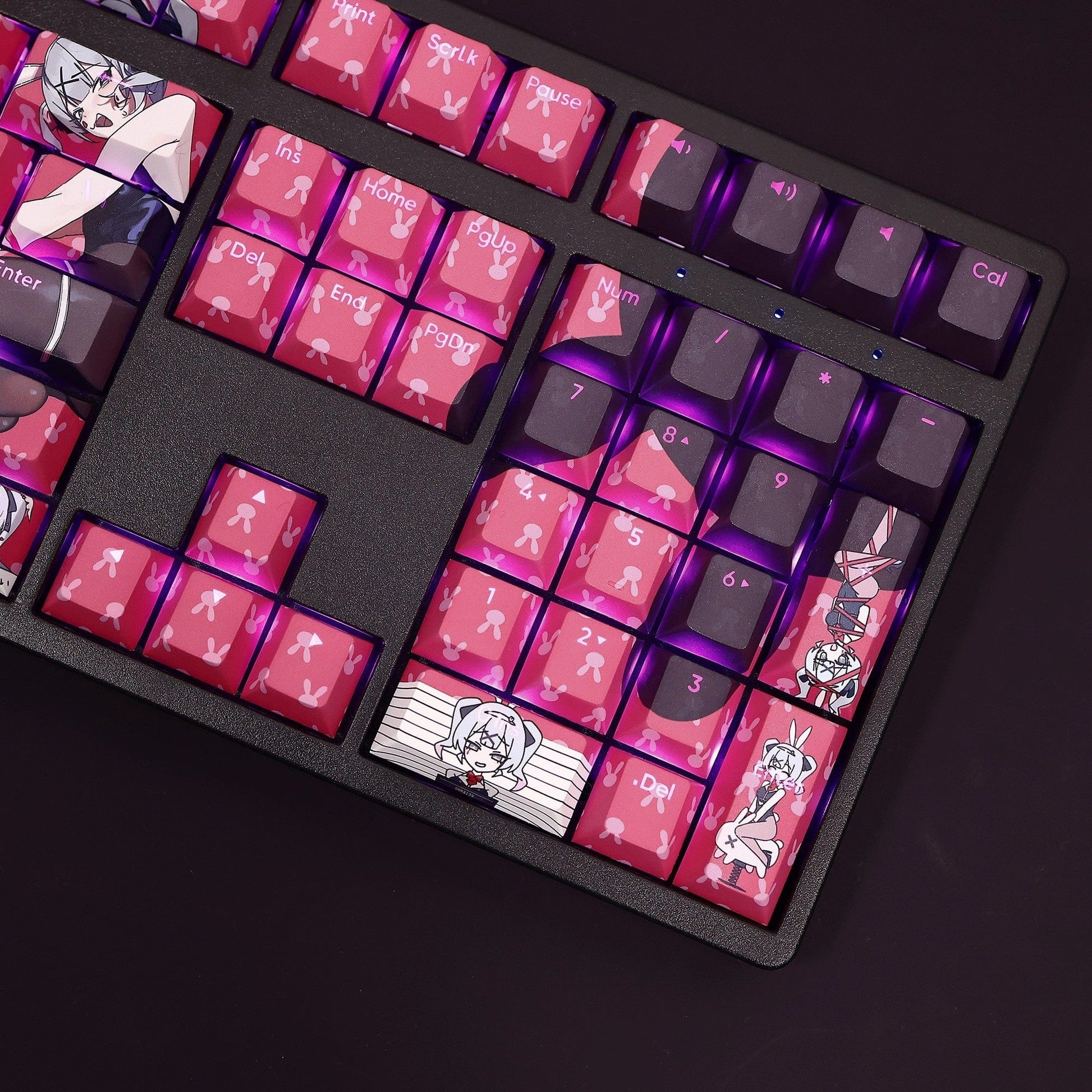 My Anime Keycaps Complete Set Project SEKAI: Hatsune Miku Pink Backlit Keycap Set