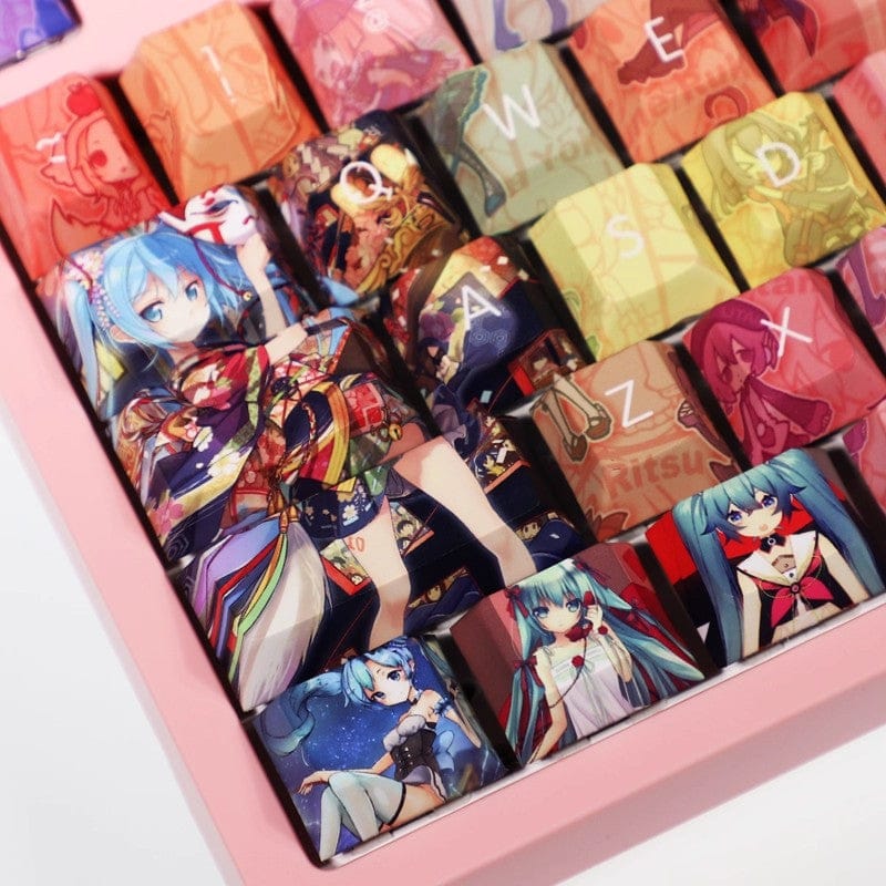 My Anime Keycaps Complete Set Project SEKAI: Hatsune Miku Rainbow Keycap Set