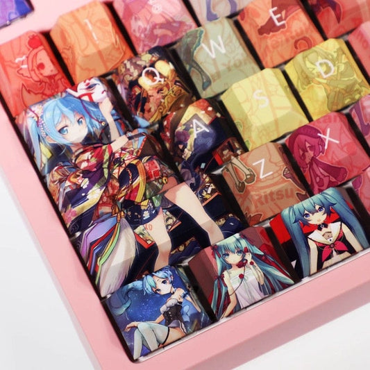 My Anime Keycaps Complete Set Project SEKAI: Hatsune Miku Rainbow Keycap Set