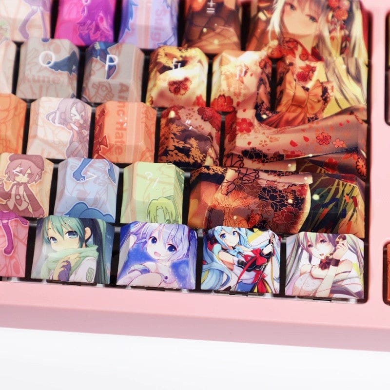 My Anime Keycaps Complete Set Project SEKAI: Hatsune Miku Rainbow Keycap Set