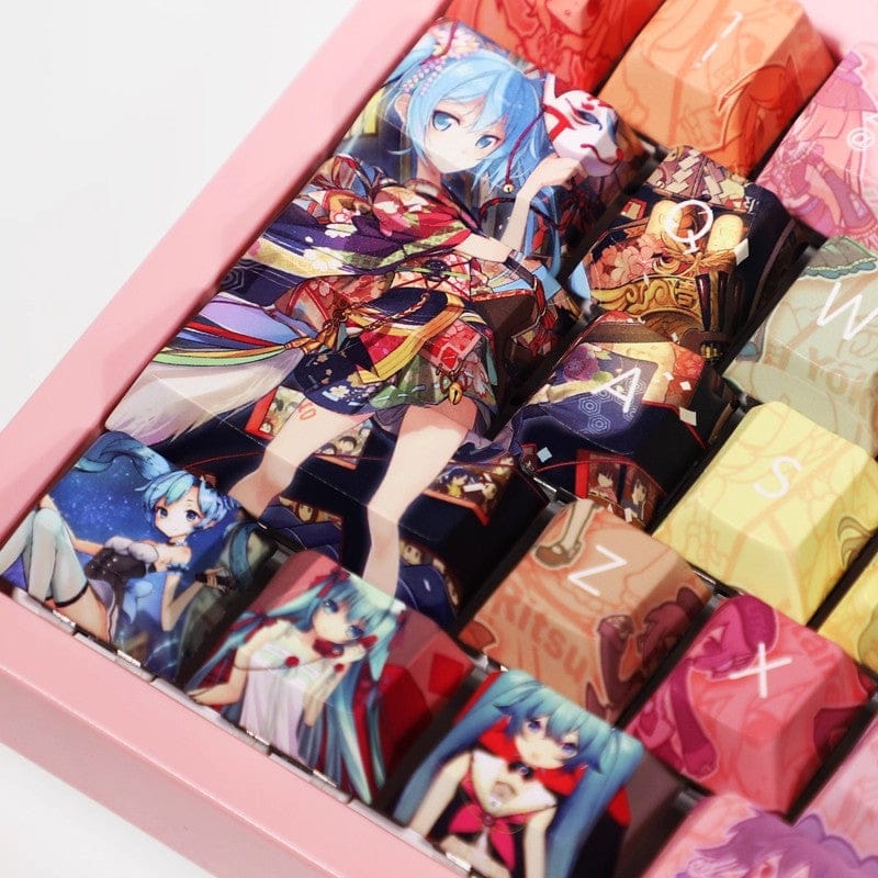My Anime Keycaps Complete Set Project SEKAI: Hatsune Miku Rainbow Keycap Set