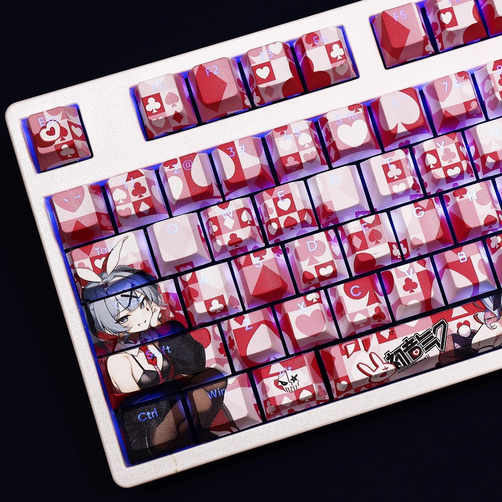 My Anime Keycaps Complete Set Project SEKAI: Hatsune Miku Red Backlit Keycap Set