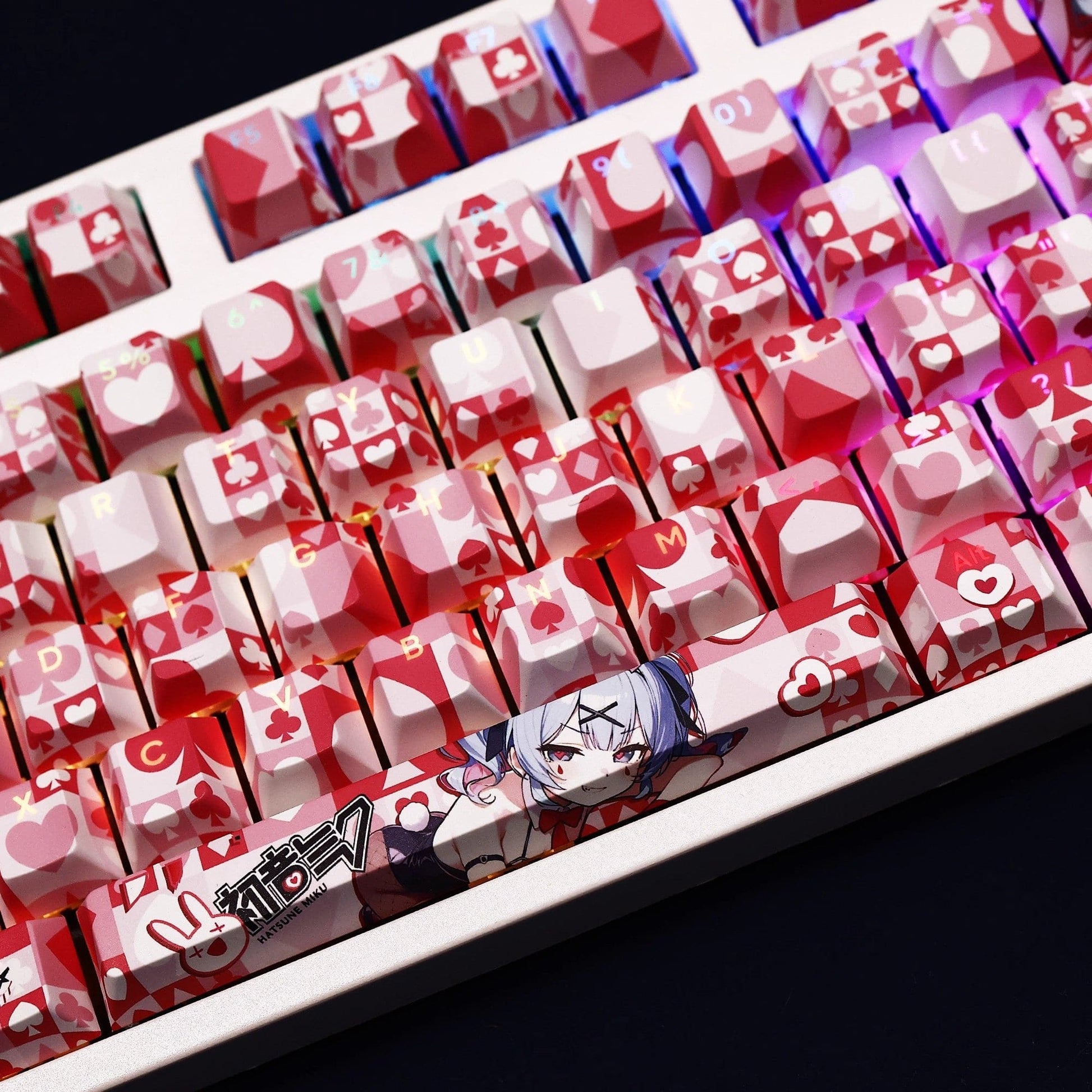 My Anime Keycaps Complete Set Project SEKAI: Hatsune Miku Red Backlit Keycap Set