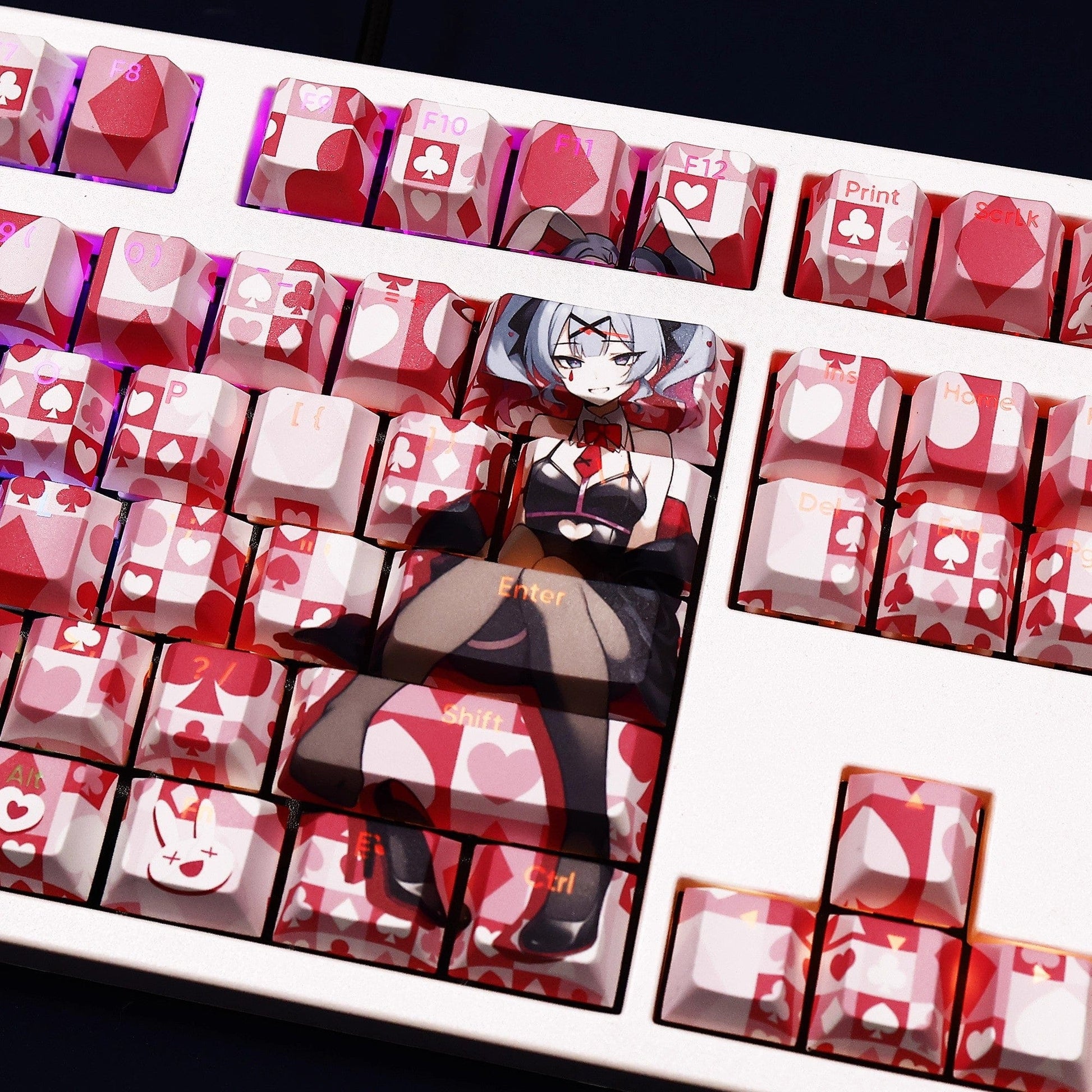 My Anime Keycaps Complete Set Project SEKAI: Hatsune Miku Red Backlit Keycap Set