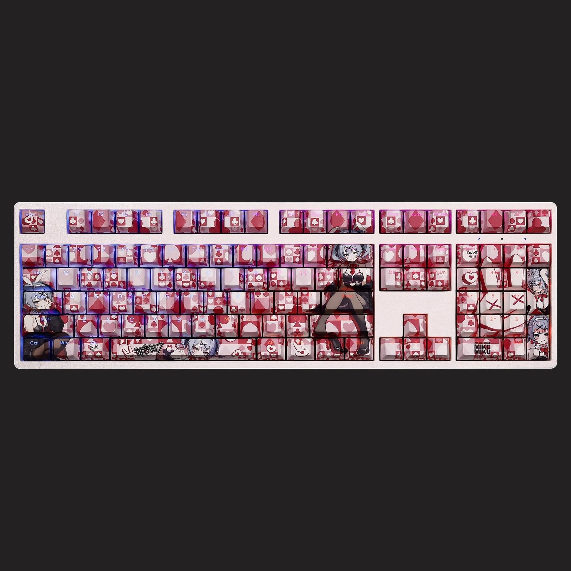 My Anime Keycaps Complete Set Project SEKAI: Hatsune Miku Red Backlit Keycap Set