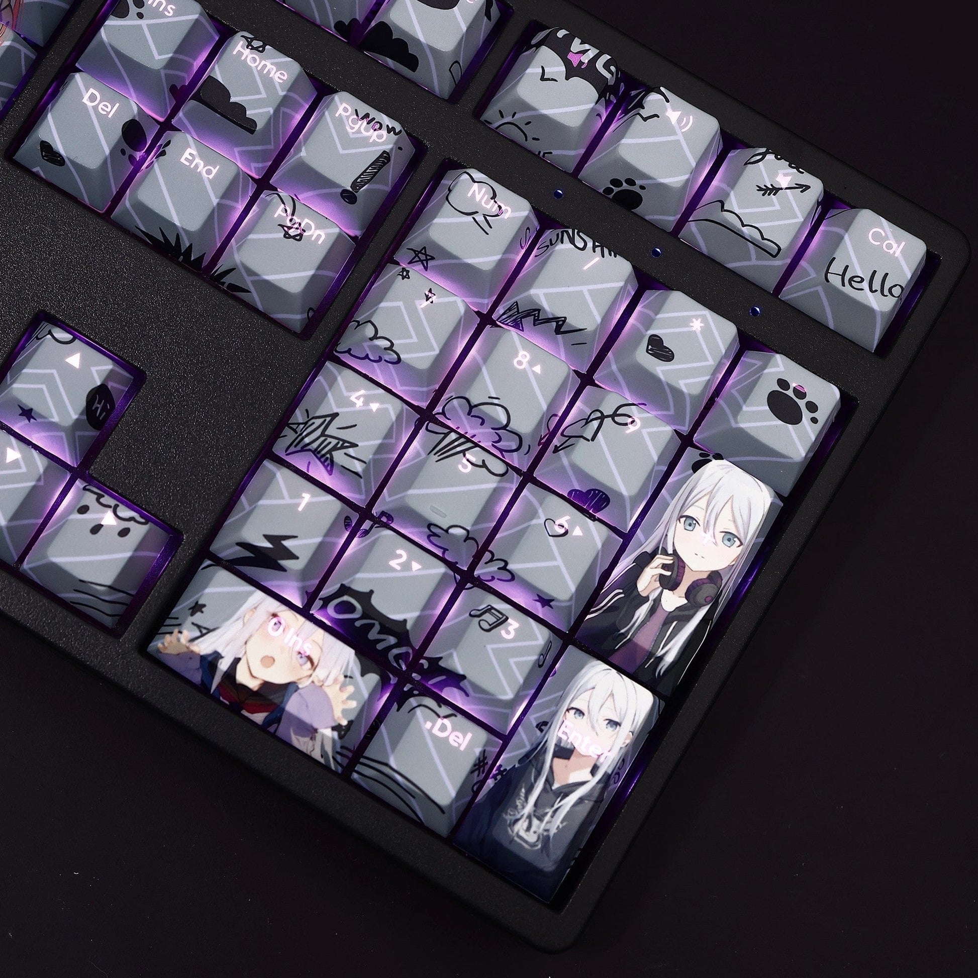 My Anime Keycaps Complete Set Project SEKAI: Yoisaki Kanade Backlit Keycap Set