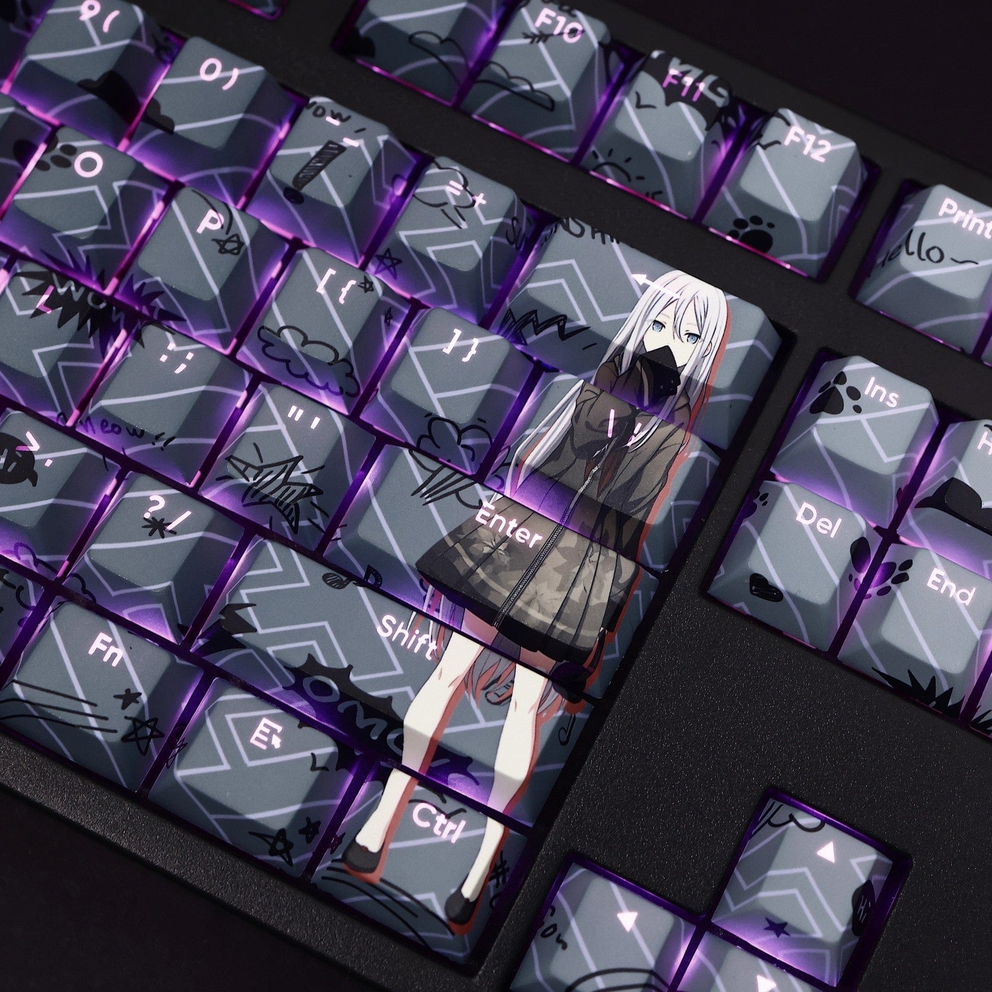 My Anime Keycaps Complete Set Project SEKAI: Yoisaki Kanade Backlit Keycap Set