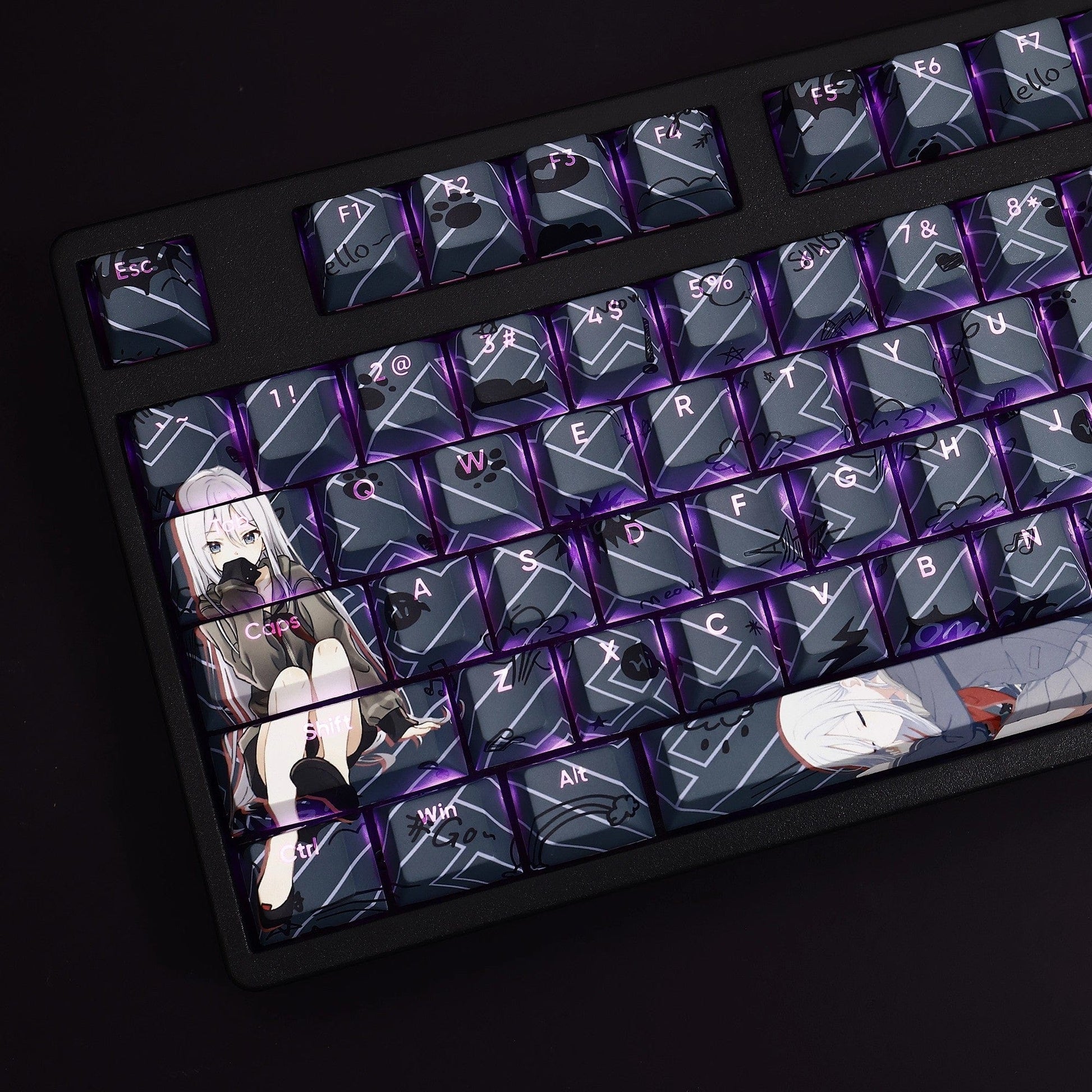 My Anime Keycaps Complete Set Project SEKAI: Yoisaki Kanade Backlit Keycap Set