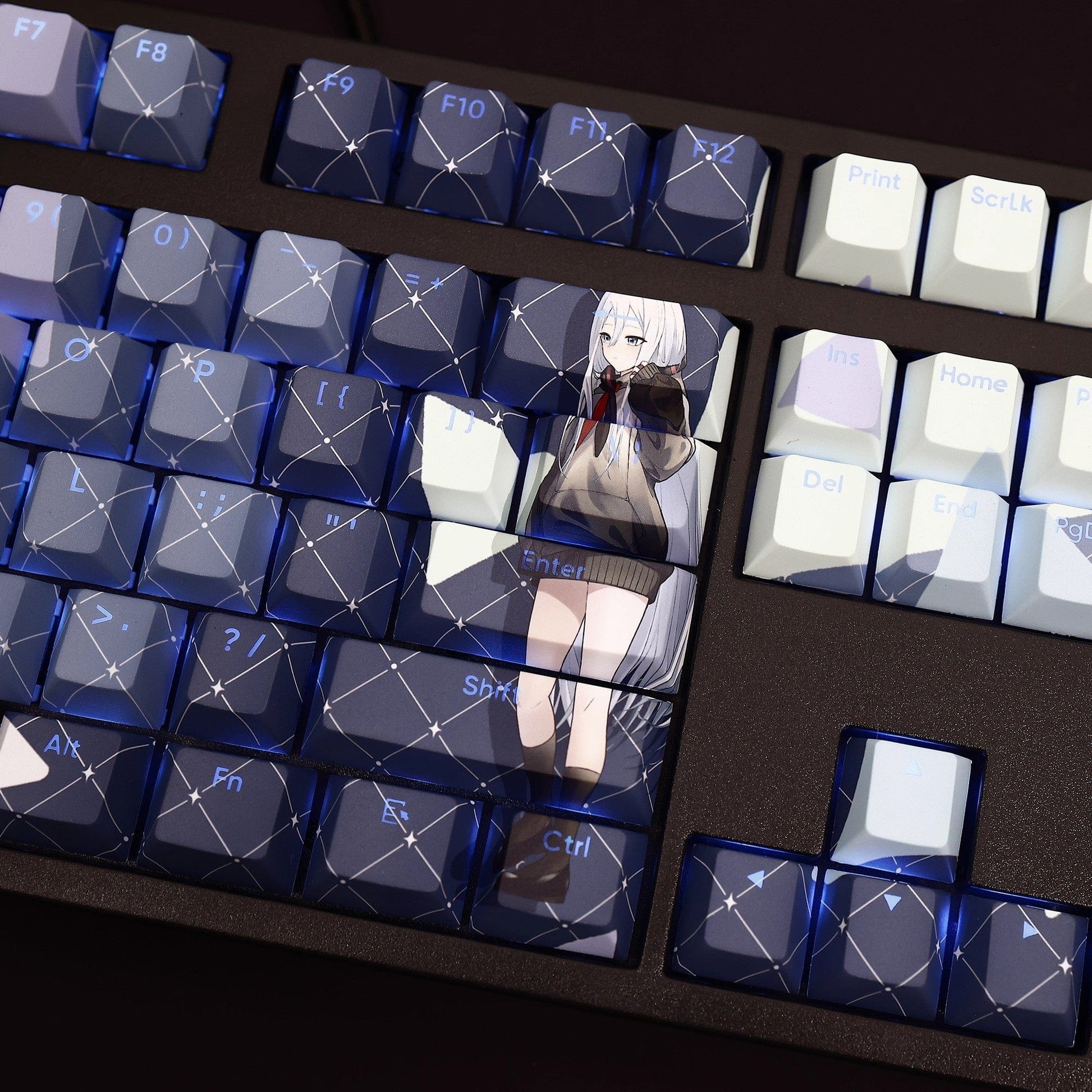 My Anime Keycaps Complete Set Project SEKAI: Yoisaki Kanade Blue Backlit Keycap Set