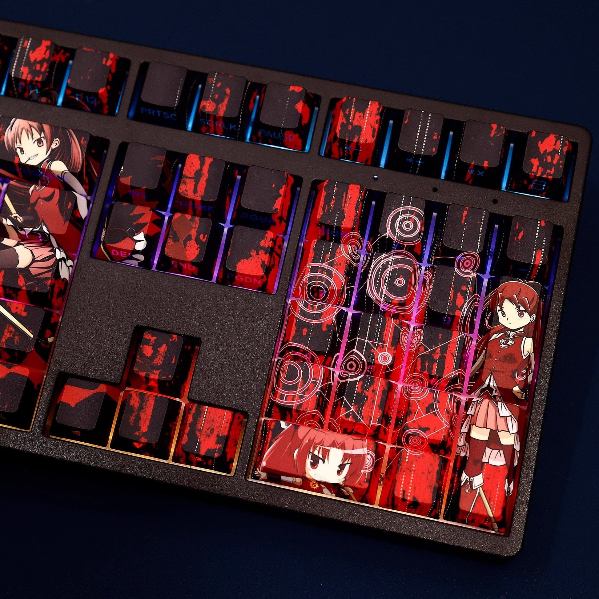 My Anime Keycaps Complete Set Puella Magi Madoka Magica: Kyoko Sakura Backlit Keycap Set