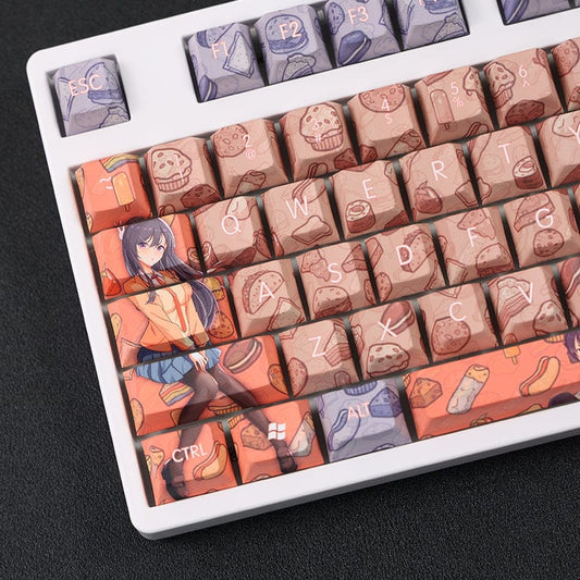 My Anime Keycaps Complete Set Rascal Does Not Dream: Mai Sakurajima Keycap Set