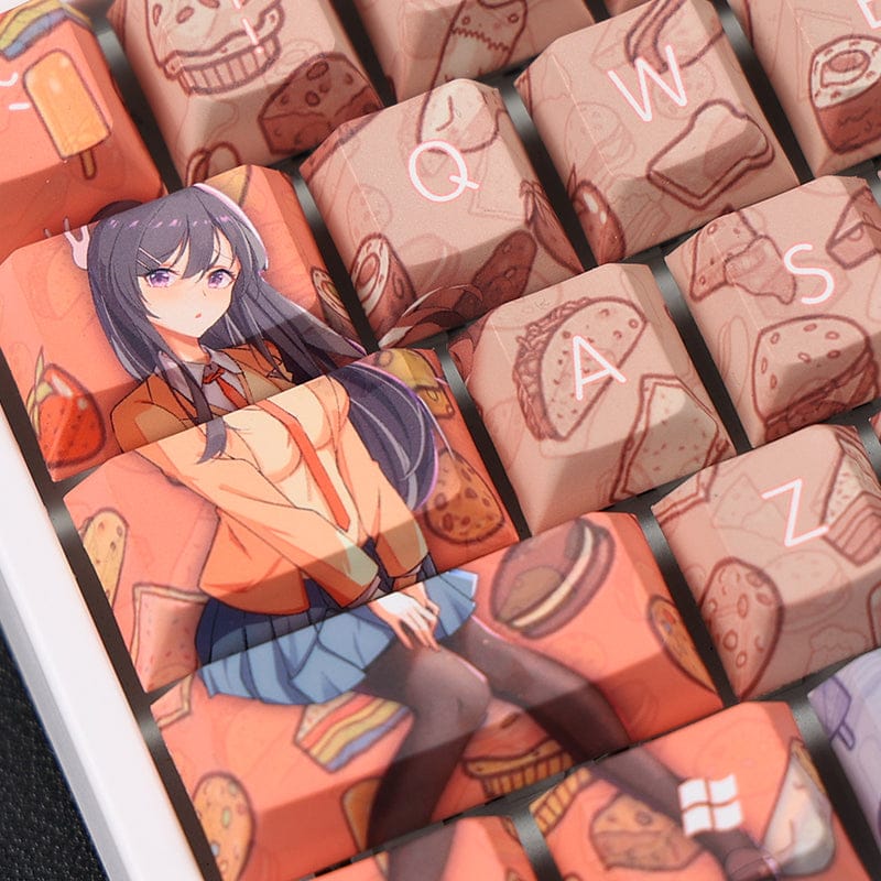 My Anime Keycaps Complete Set Rascal Does Not Dream: Mai Sakurajima Keycap Set