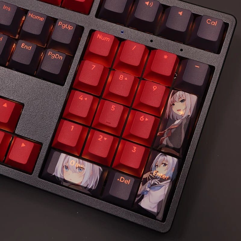 My Anime Keycaps Complete Set The Ryuo's Work Is Never Done!: Ginko Sora Backlit Keycap Set