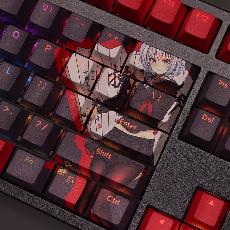 My Anime Keycaps Complete Set The Ryuo's Work Is Never Done!: Ginko Sora Backlit Keycap Set
