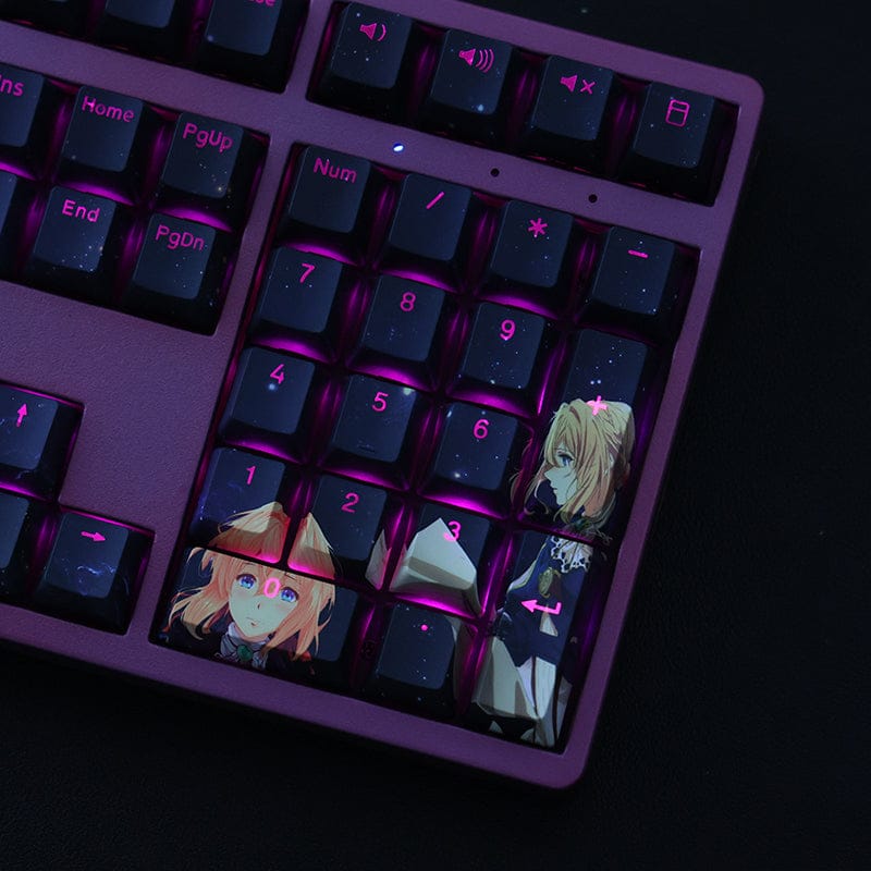 My Anime Keycaps Complete Set Violet Evergarden: Backlit Keycap Set
