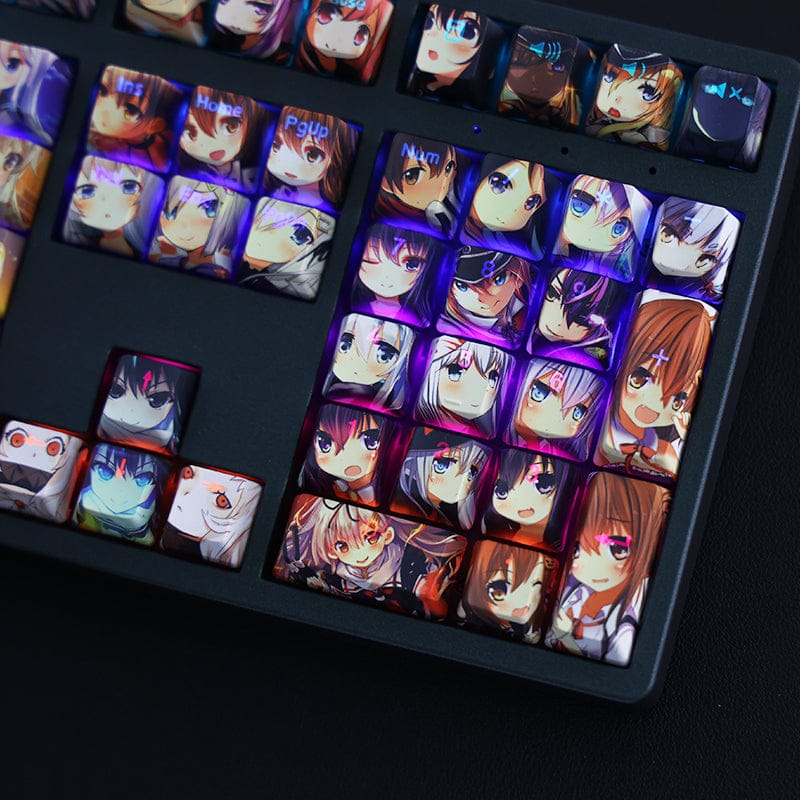 My Anime Keycaps Complete Set Warship Girls: Backlit Keycap Set