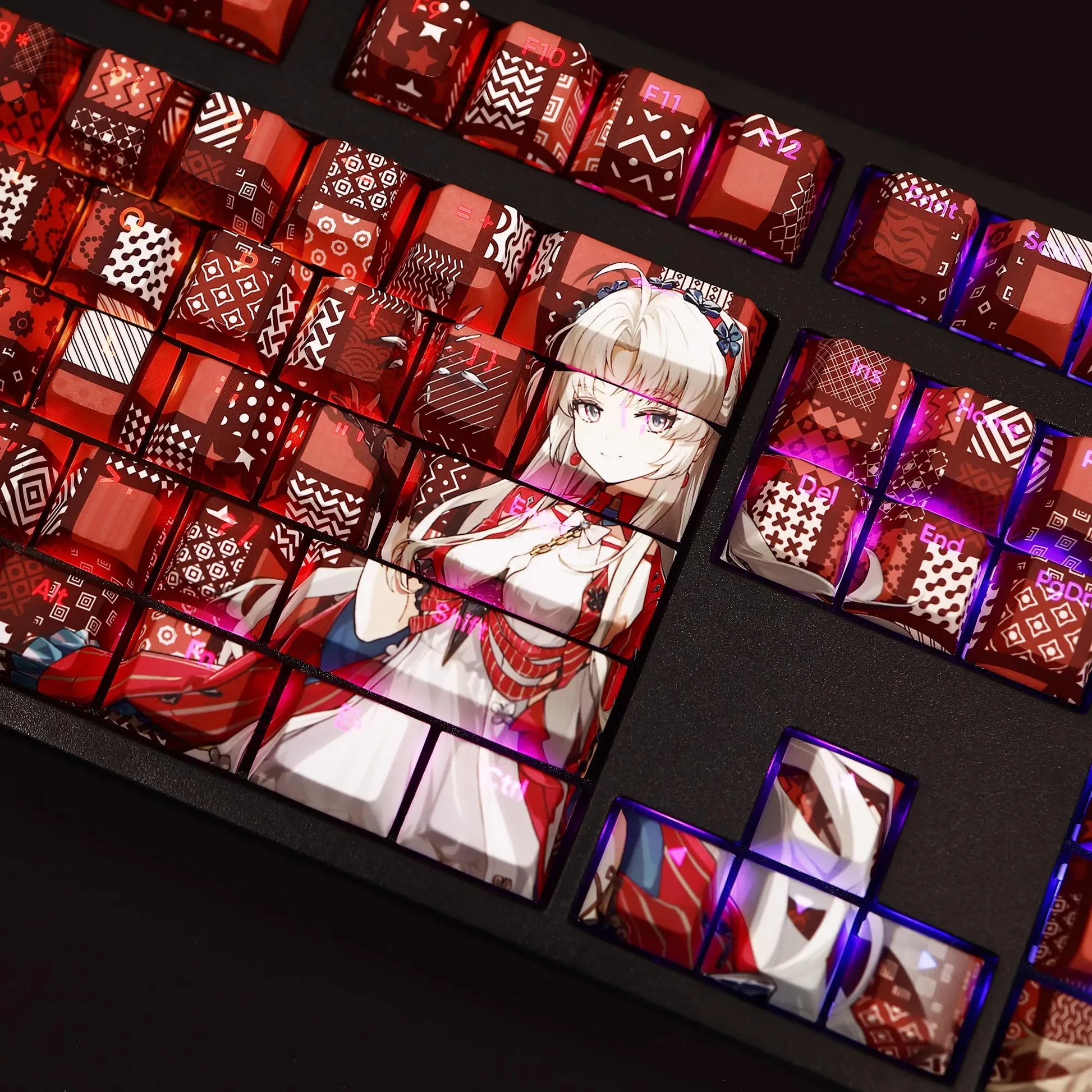 My Anime Keycaps Complete Set Wuthering Waves: Carlotta Backlit Keycap Set