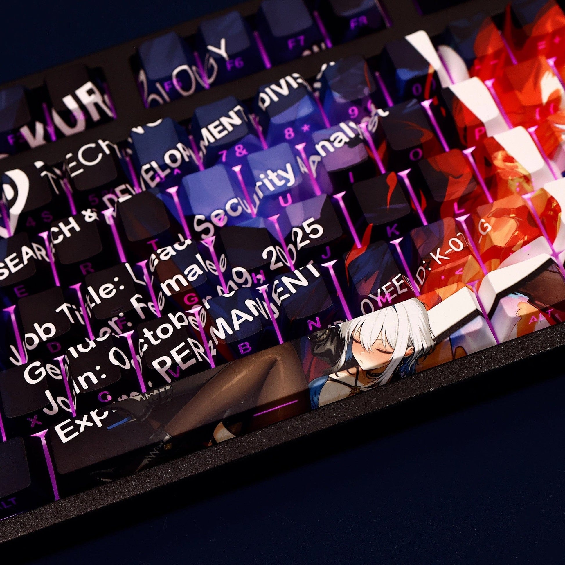 My Anime Keycaps Complete Set Wuthering Waves: Galbrena Backlit Keycap Set