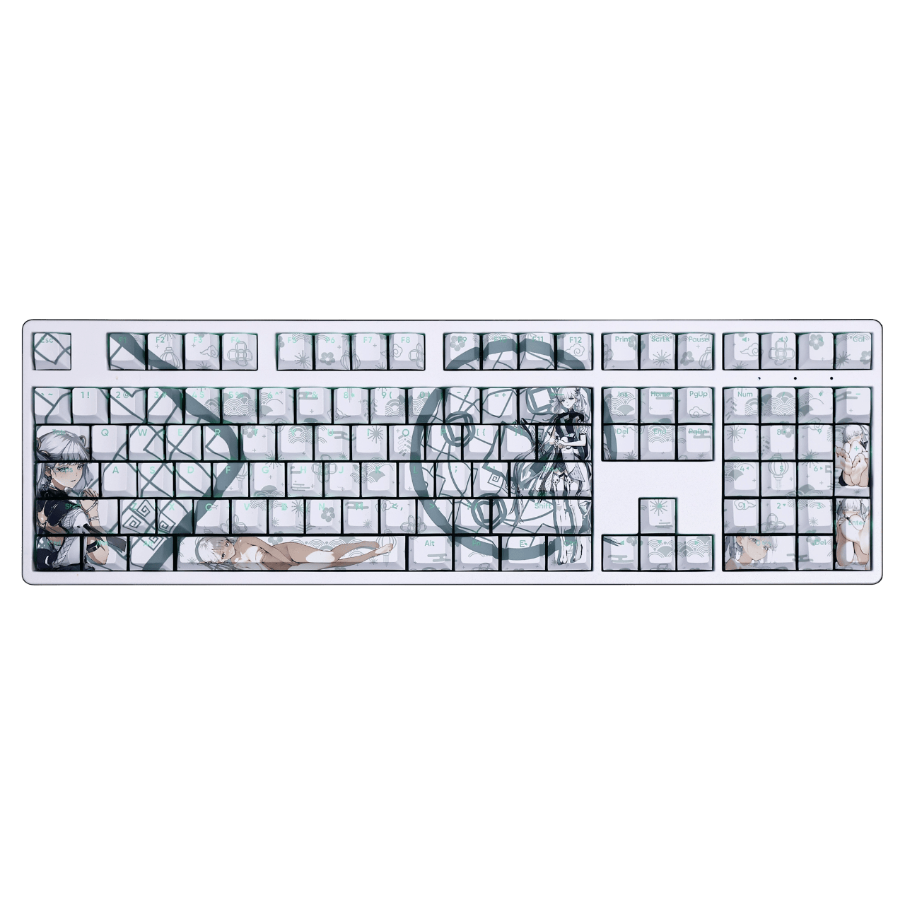 My Anime Keycaps Complete Set Wuthering Waves: Jinhsi White Backlit Keycap Set