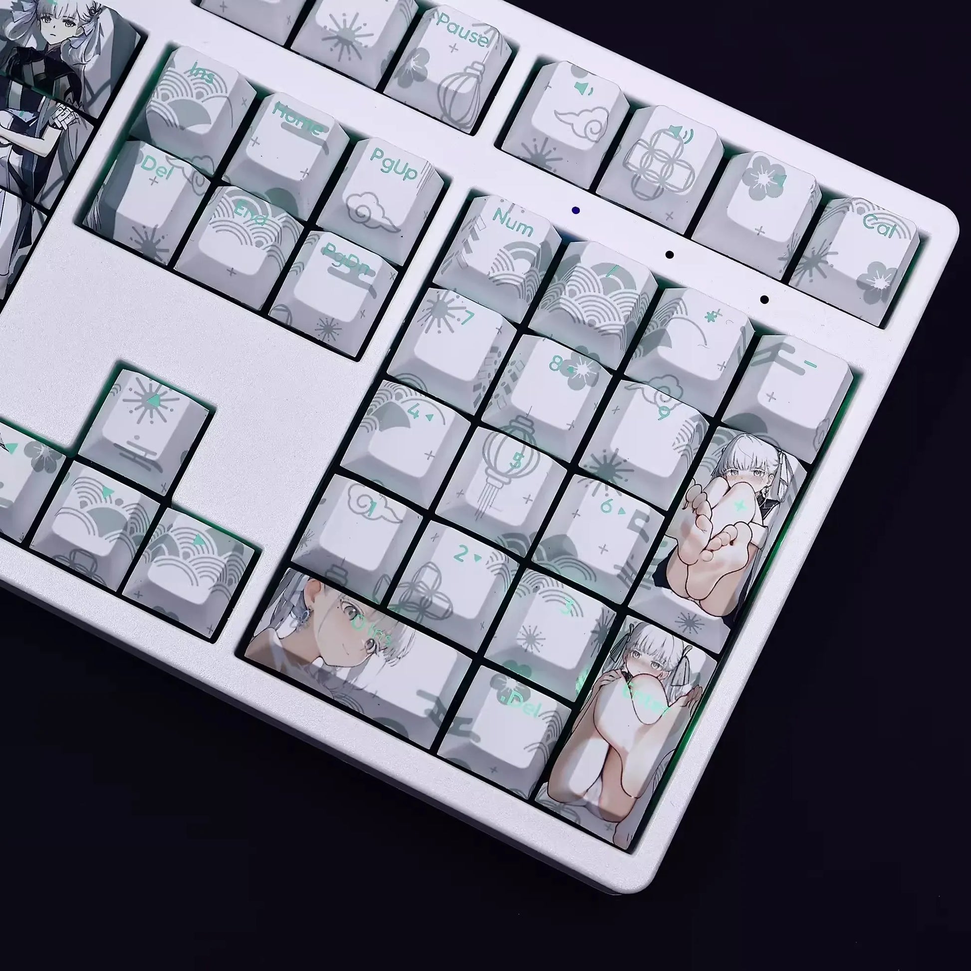 My Anime Keycaps Complete Set Wuthering Waves: Jinhsi White Backlit Keycap Set