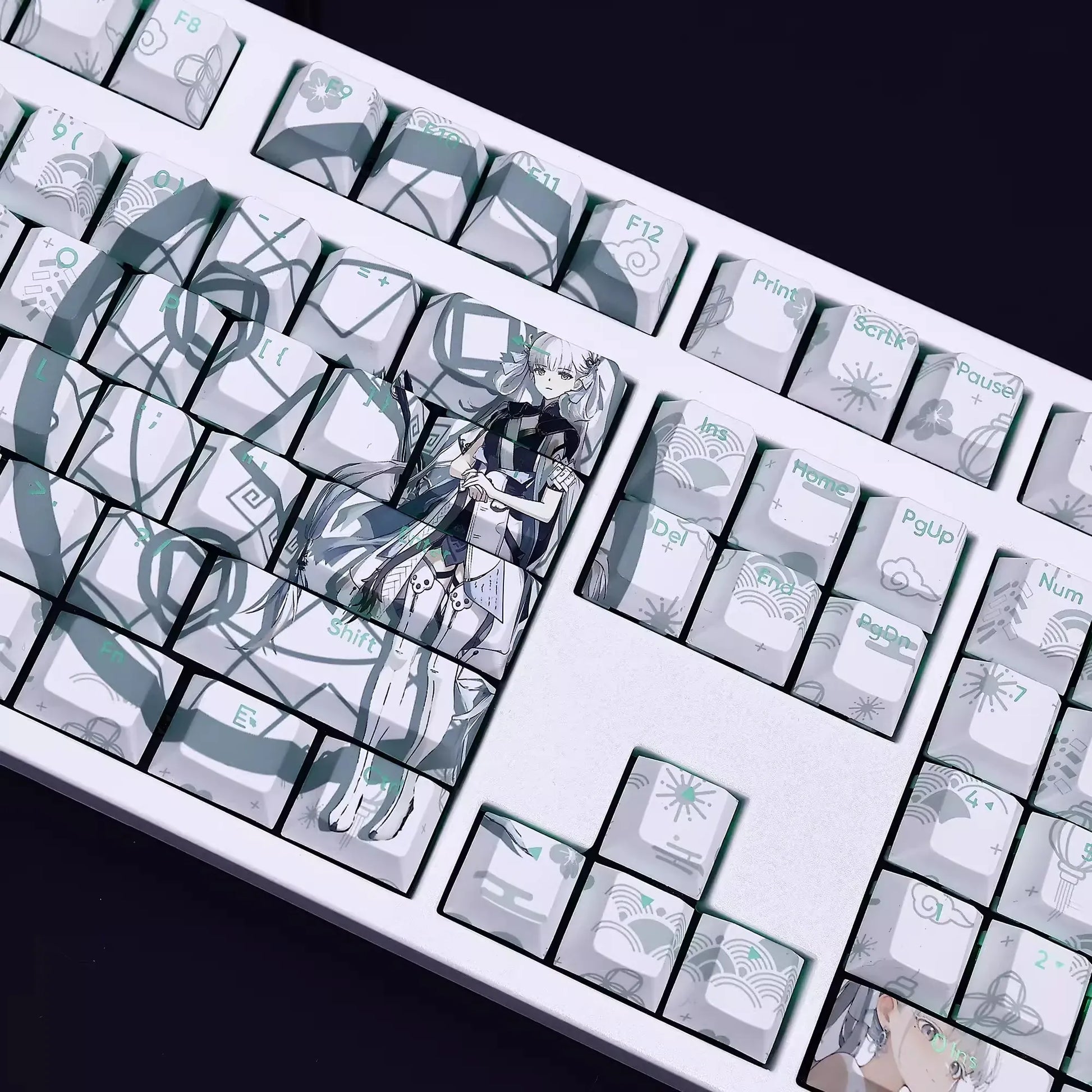 My Anime Keycaps Complete Set Wuthering Waves: Jinhsi White Backlit Keycap Set