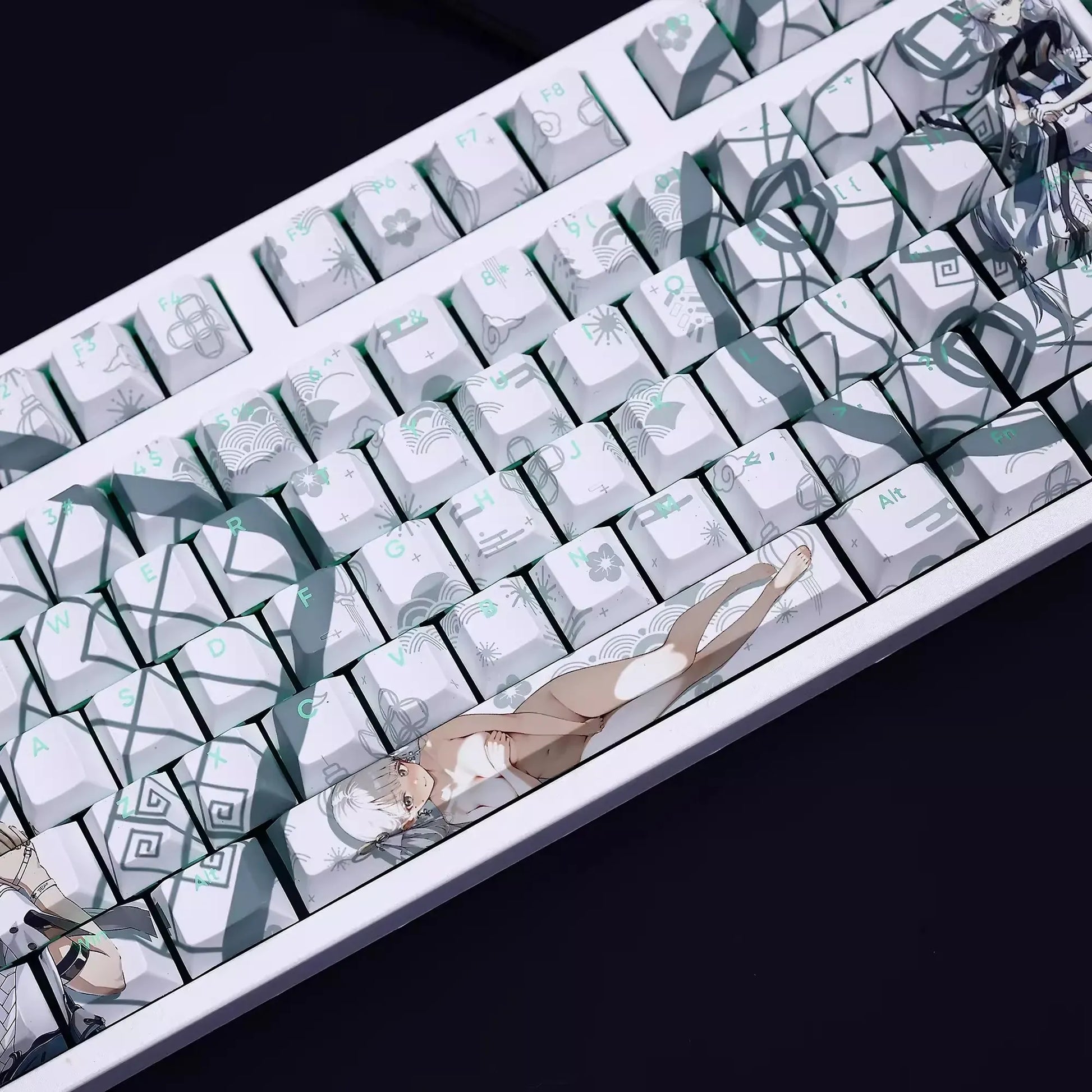 My Anime Keycaps Complete Set Wuthering Waves: Jinhsi White Backlit Keycap Set