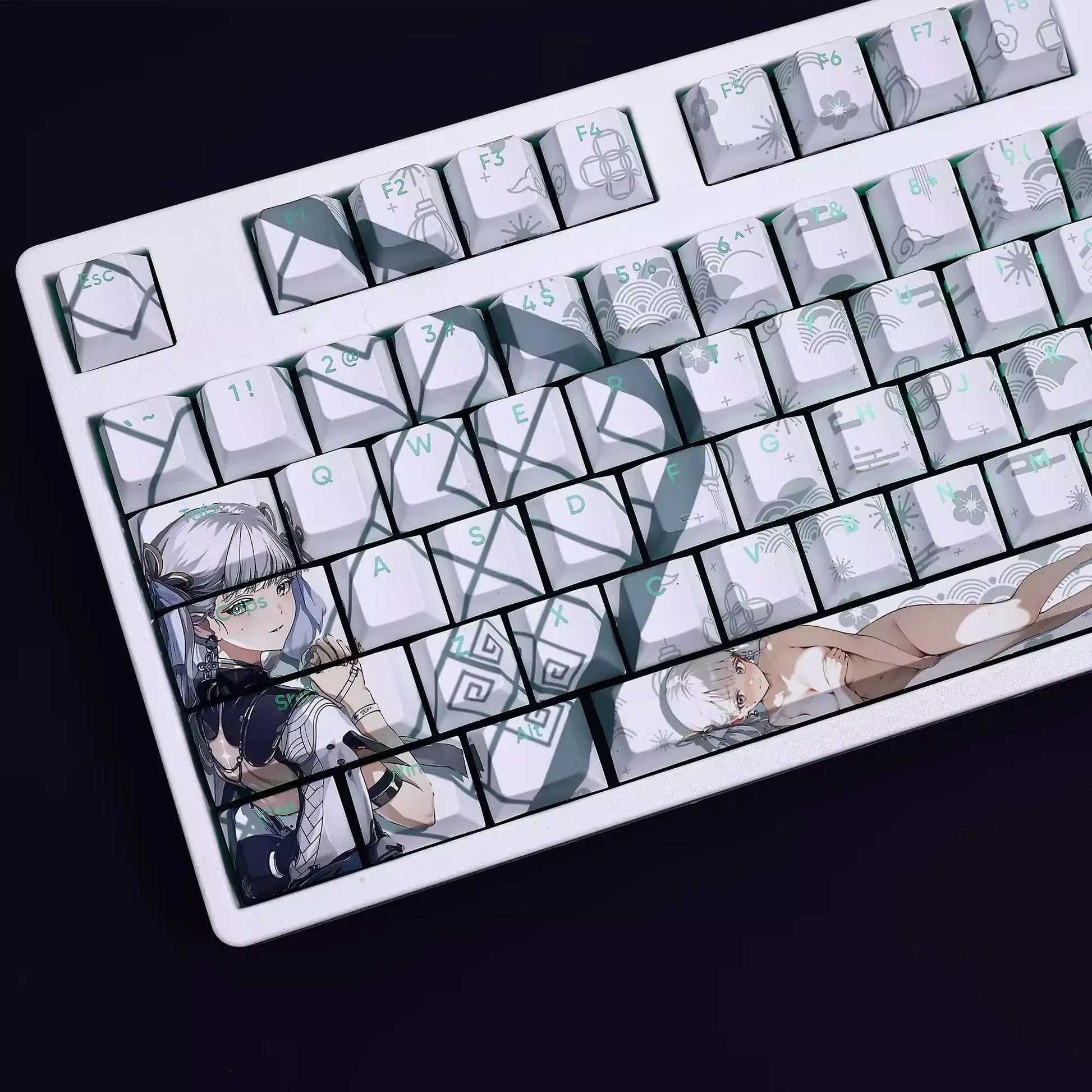 My Anime Keycaps Complete Set Wuthering Waves: Jinhsi White Backlit Keycap Set