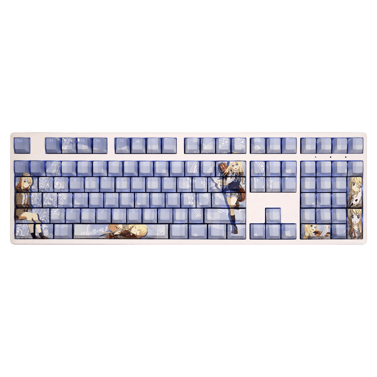 My Anime Keycaps Complete Set Your Lie in April: Kaori Miyazono Backlit Keycap Set
