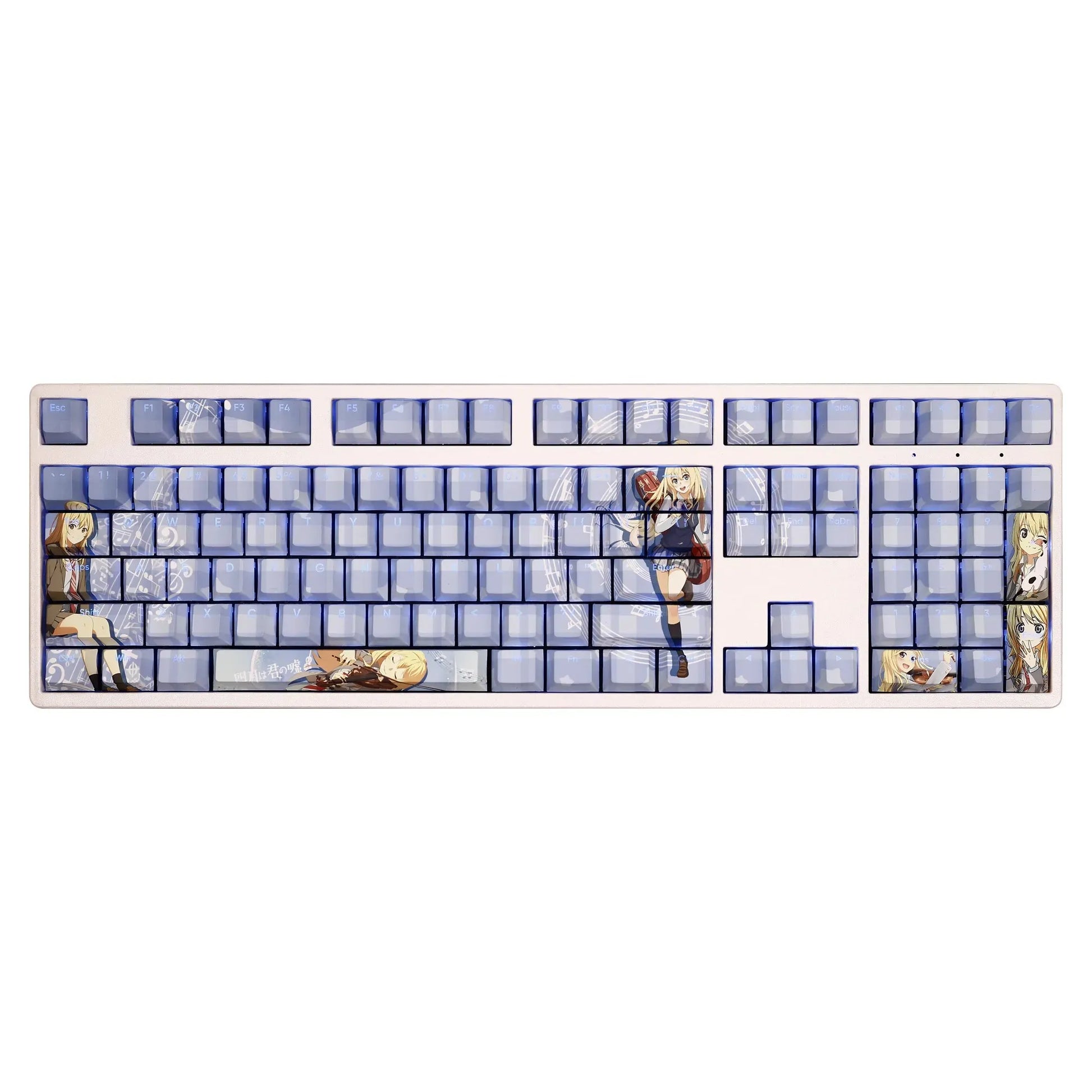My Anime Keycaps Complete Set Your Lie in April: Kaori Miyazono Backlit Keycap Set
