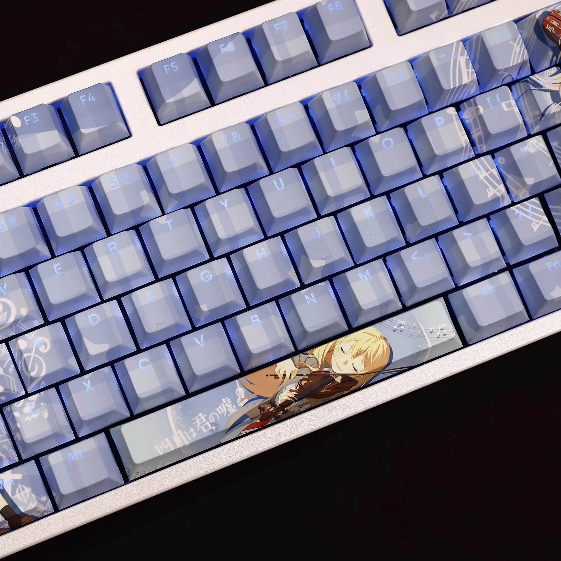 My Anime Keycaps Complete Set Your Lie in April: Kaori Miyazono Backlit Keycap Set