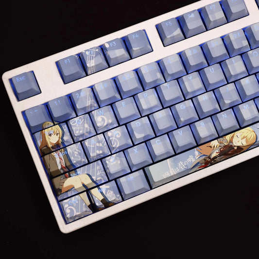 My Anime Keycaps Complete Set Your Lie in April: Kaori Miyazono Backlit Keycap Set