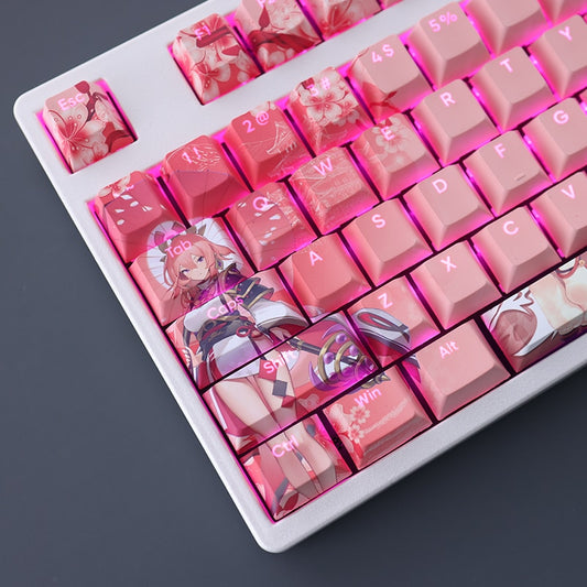 Genshin Impact: Yae Miko Pink Backlit Keycap Set