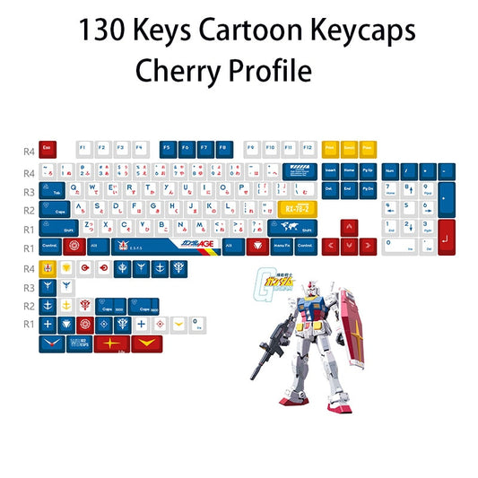 Gundam: 130 Pieces Keycap Set