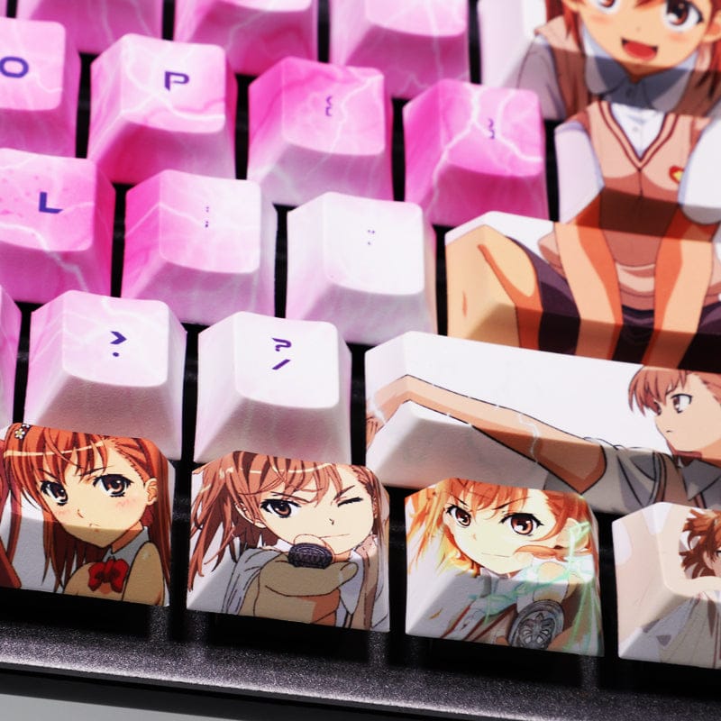 My Anime Keycaps Complete Set A Certain Magical Index: Mikoto Misaka Keycap Set