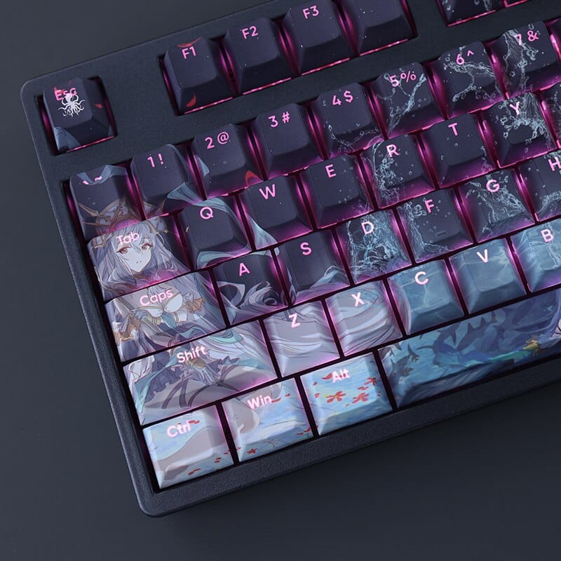 My Anime Keycaps Complete Set Arknights: Skadi Backlit Purple Keycap Set