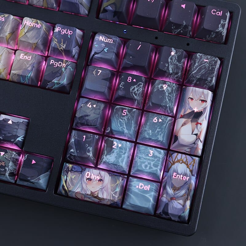 My Anime Keycaps Complete Set Arknights: Skadi Backlit Purple Keycap Set