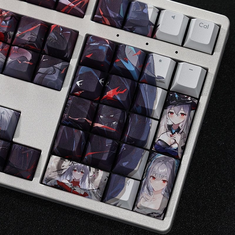 My Anime Keycaps Complete Set Arknights: Skadi White Keycap Set