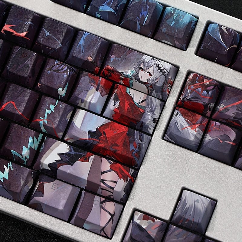 My Anime Keycaps Complete Set Arknights: Skadi White Keycap Set