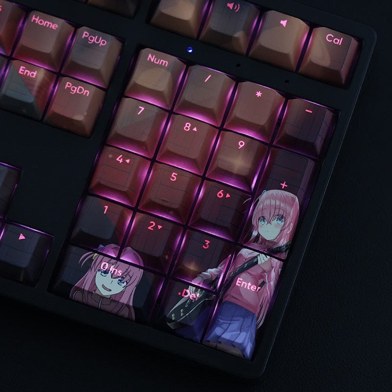 My Anime Keycaps Complete Set Bocchi The Rock!: Hitori Goto Orange Backlit Keycap Set