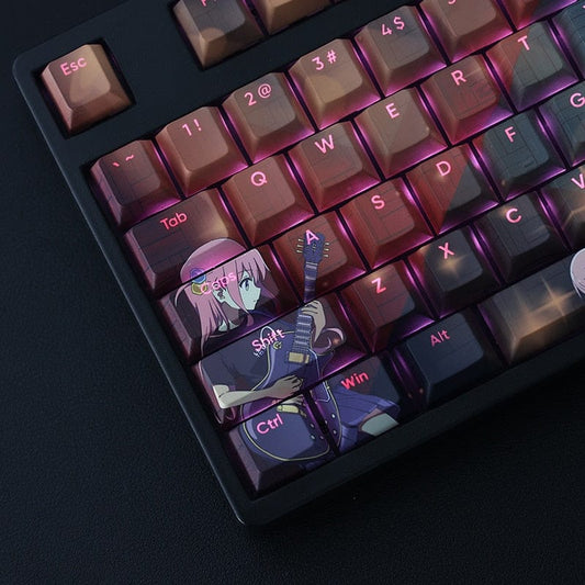 My Anime Keycaps Complete Set Bocchi The Rock!: Hitori Goto Orange Backlit Keycap Set