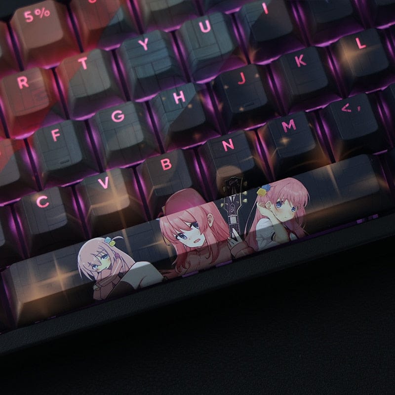 My Anime Keycaps Complete Set Bocchi The Rock!: Hitori Goto Orange Backlit Keycap Set