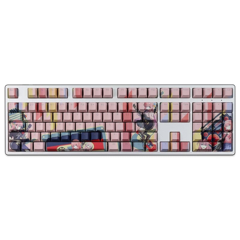 My Anime Keycaps Complete Set Bocchi The Rock!: Hitori Goto Pink Backlit Keycap Set