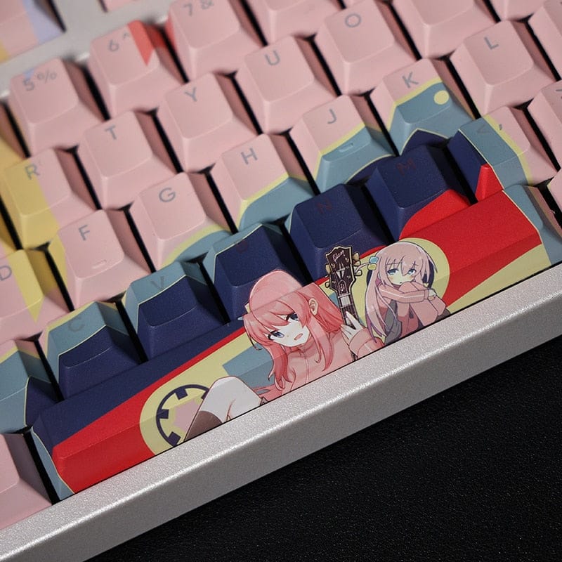 My Anime Keycaps Complete Set Bocchi The Rock!: Hitori Goto Pink Backlit Keycap Set