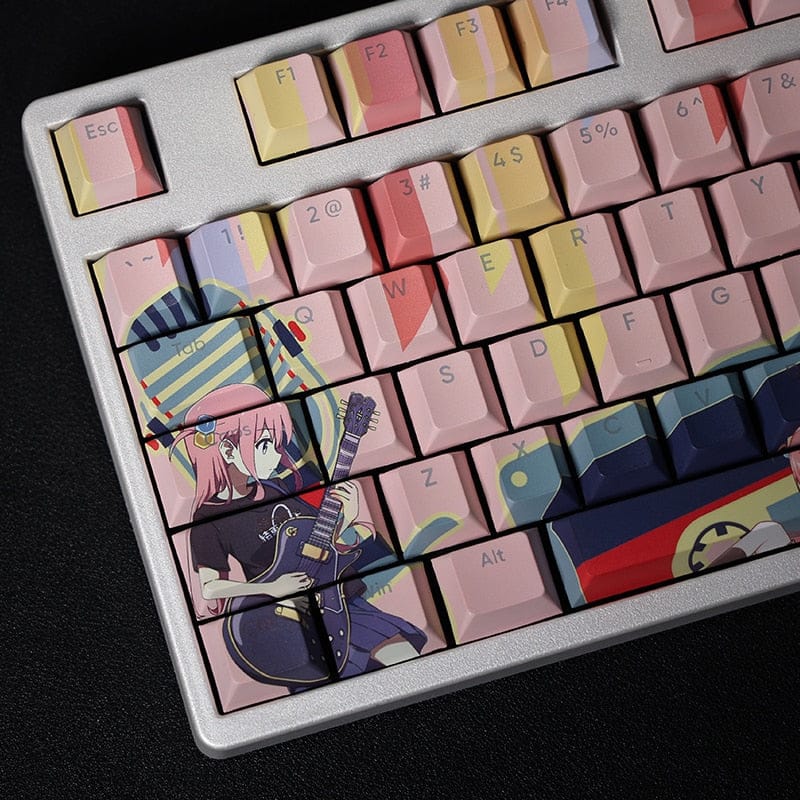 My Anime Keycaps Complete Set Bocchi The Rock!: Hitori Goto Pink Backlit Keycap Set