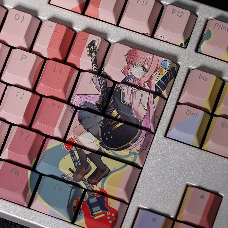 My Anime Keycaps Complete Set Bocchi The Rock!: Hitori Goto Pink Backlit Keycap Set